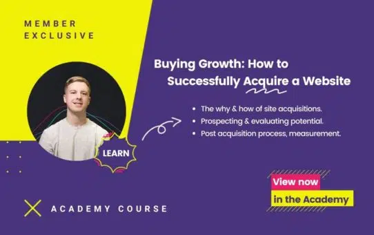 Website Acquisition Course